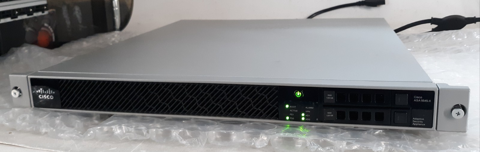 Cisco ASA 5545-X Adaptive Security Appliance w/ 2x OEM 128GB SSD+Ears+Cord+PSU