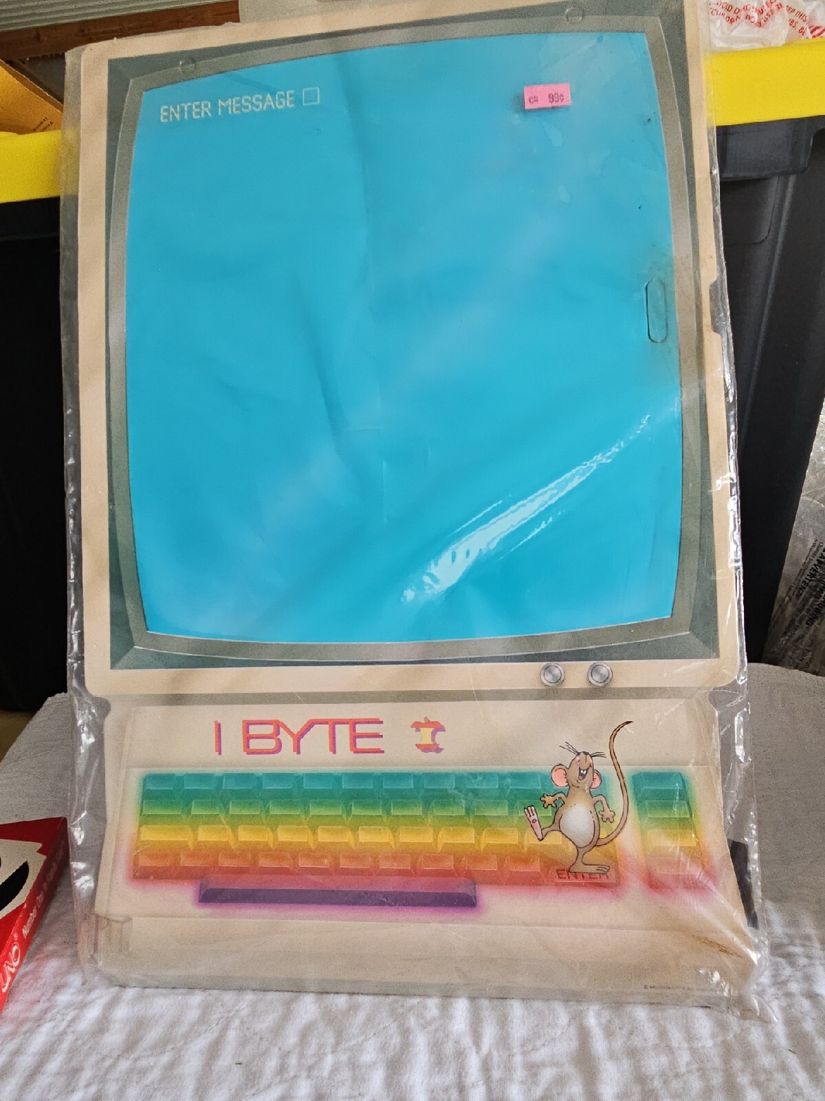 RARE Hallmark  Erasaboard Memo I Byte apple mouse computer Message Board