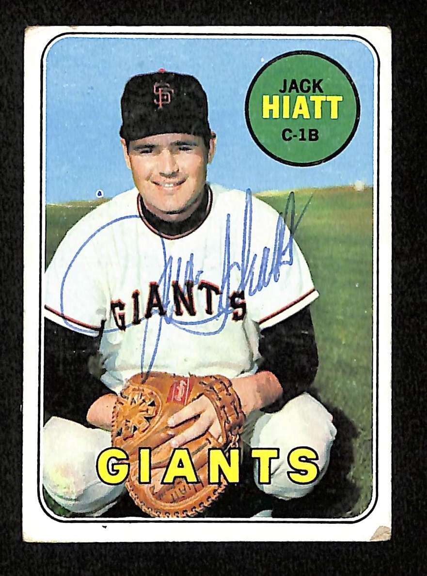 1969 TOPPS #204 Jack Hiatt San Francisco Giants Signed/Auto Card 192606
