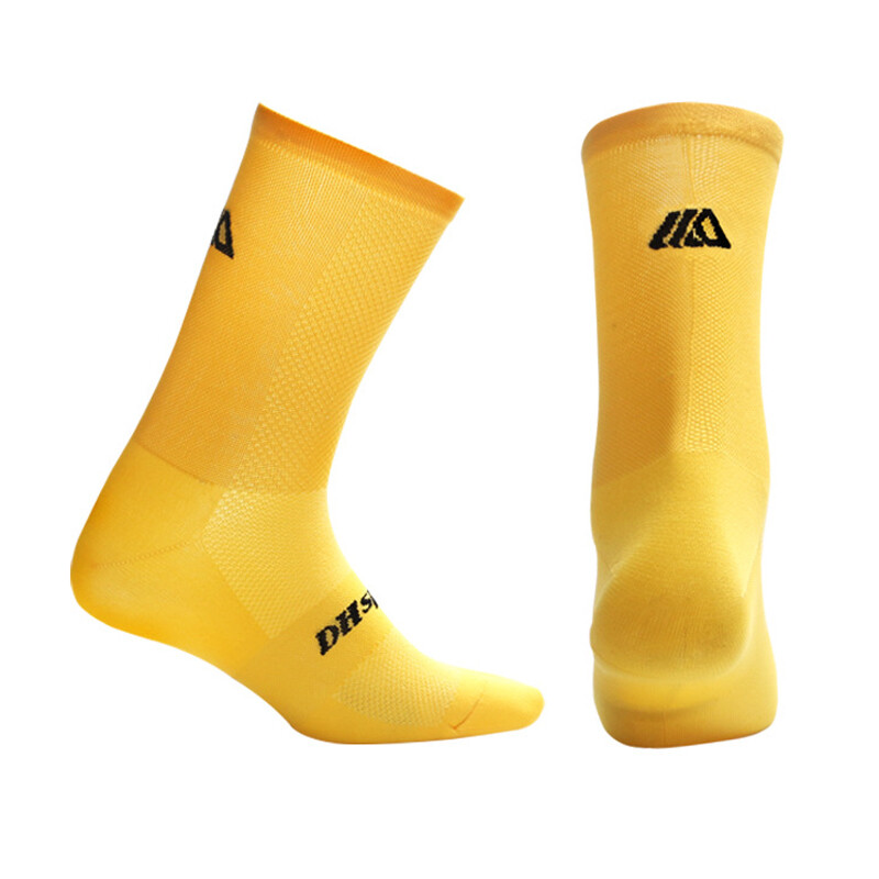 Road Cycling Socks Bicycle Bike Riding Sports Athletic Socks XC BMX MTB Yellow