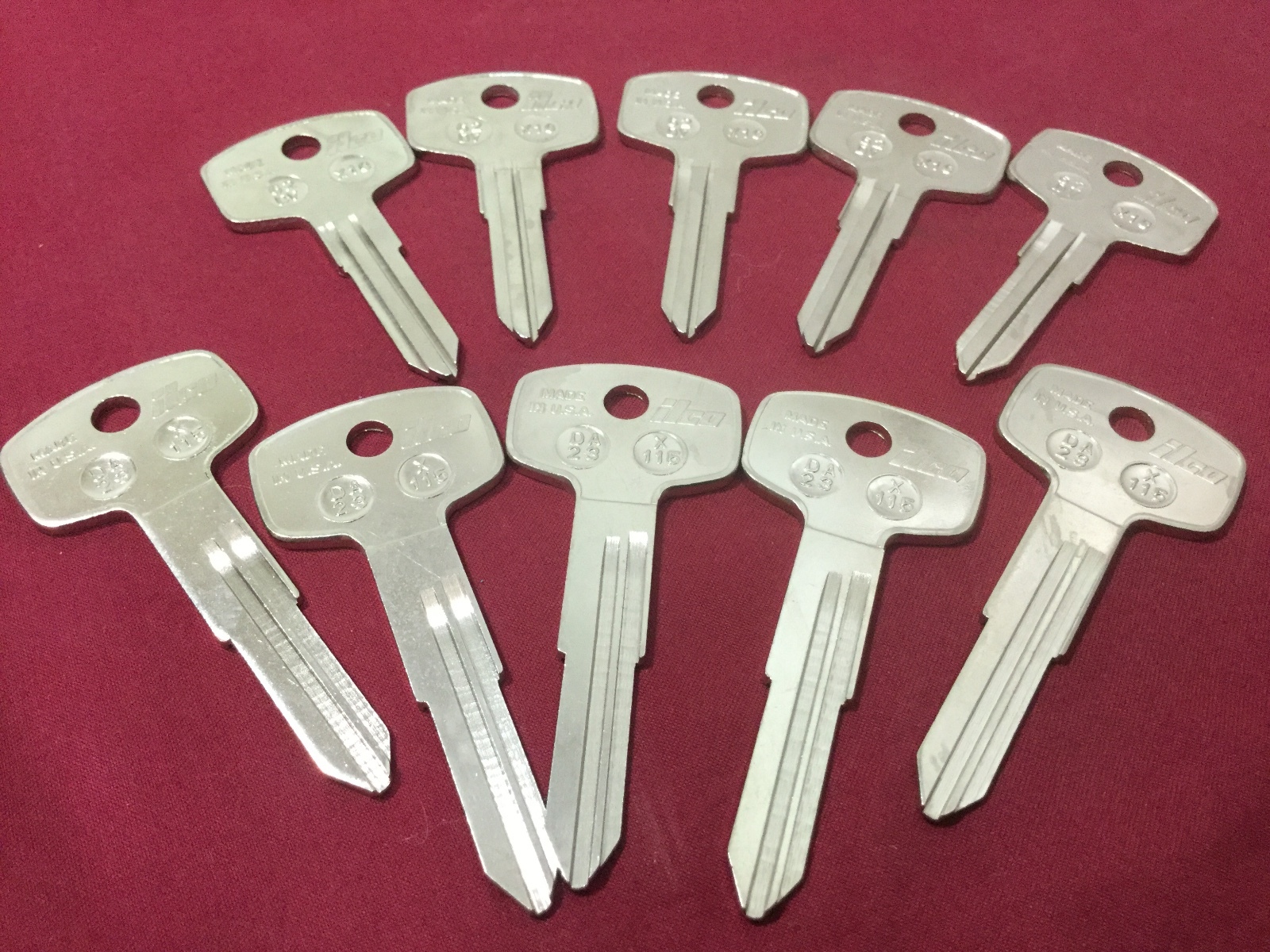 Datsun by Ilco X10 & X115 Key Blanks, Set of 10 - Locksmith