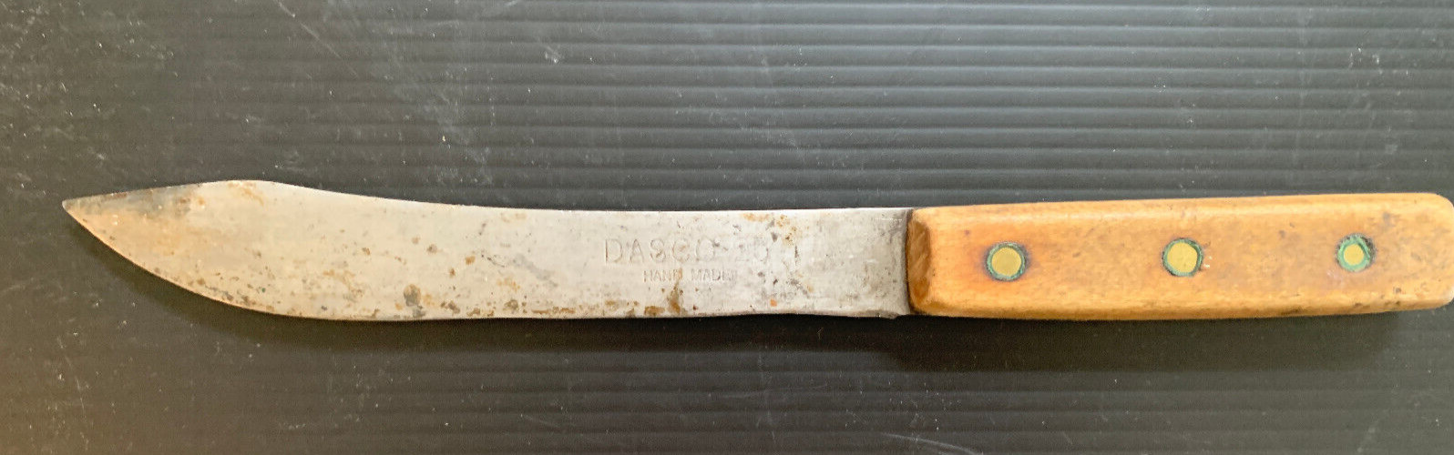 DASCO 25 HAND MADE Butcher Knife with wooden handle, 7.5” blade - 12.5” Length