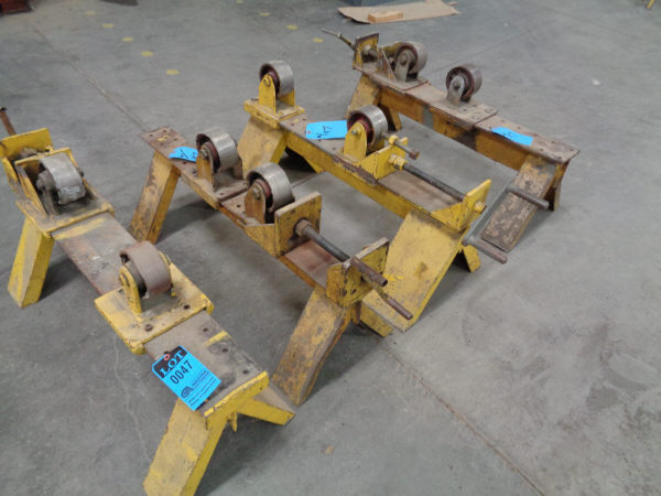 PIPE TANK TURNING IDLER ROLLS w/8" to 28" ADJUSTMENT - (4) SETS - #27904