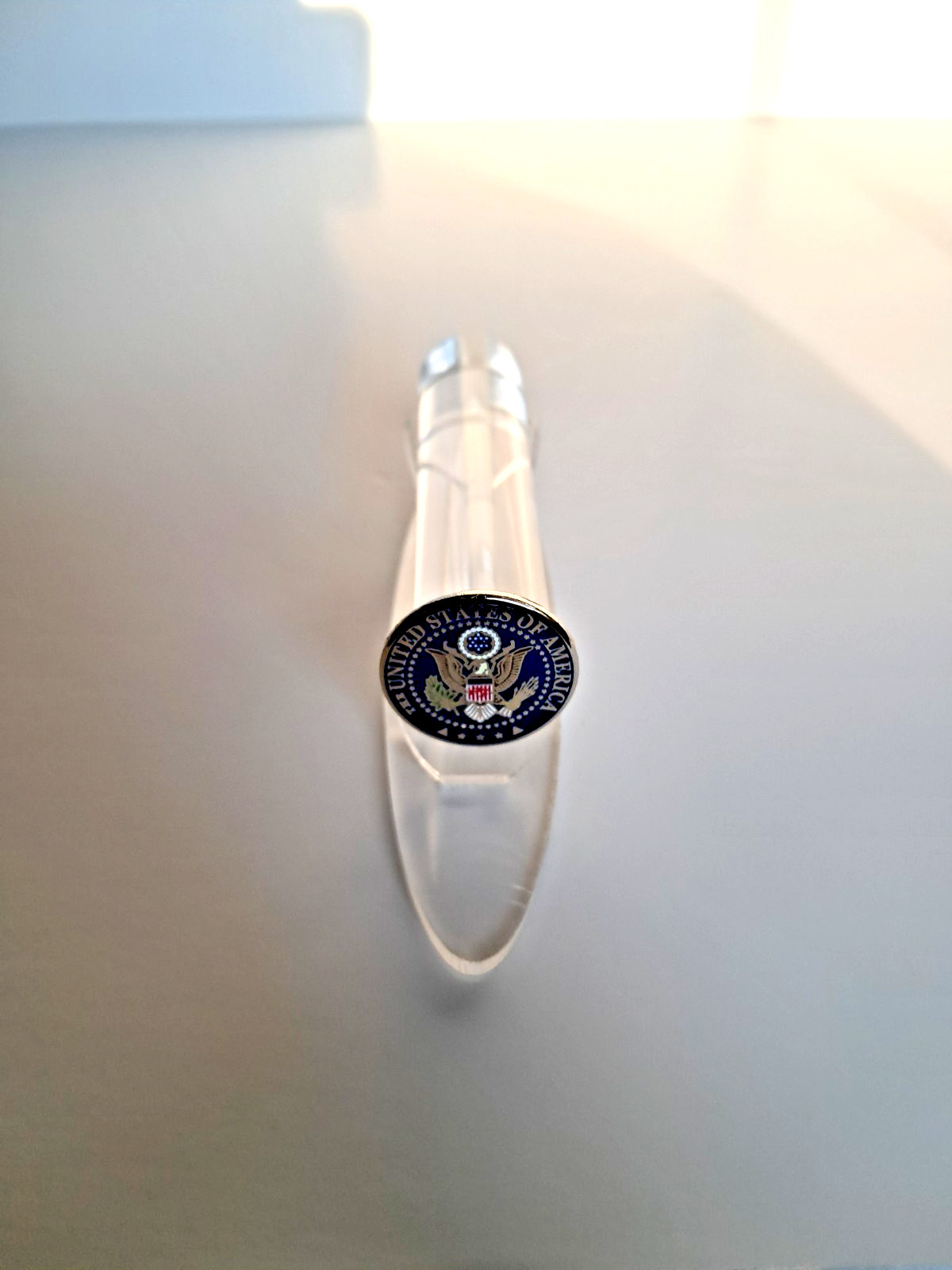 Handgun Firearm Gun Safe Shelf Display Rod - 1" United States Eagle Seal Topper