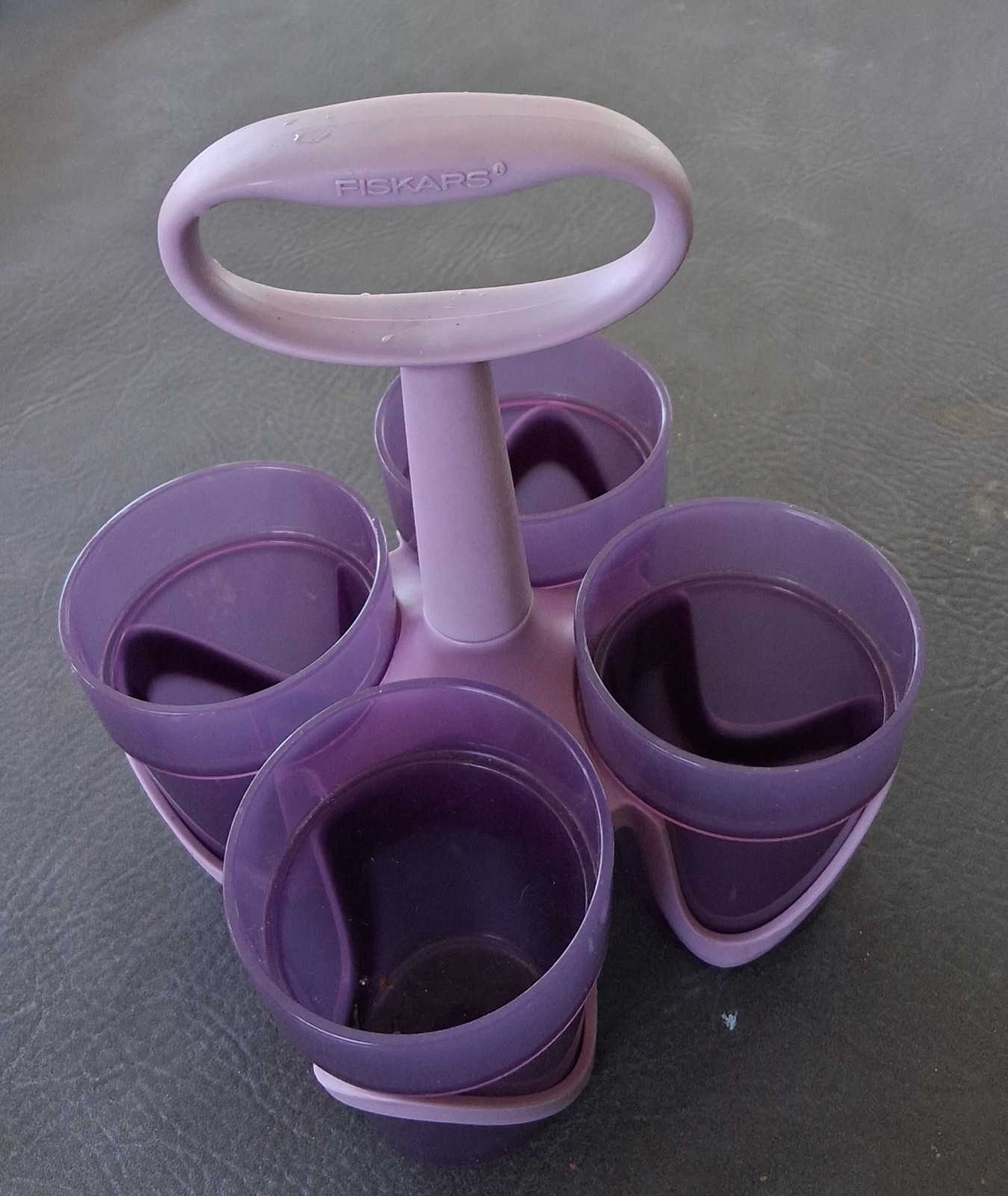 FISKARS Purple 4 Cup Caddy for Scissors, Crafts, School Supplies, Organizer