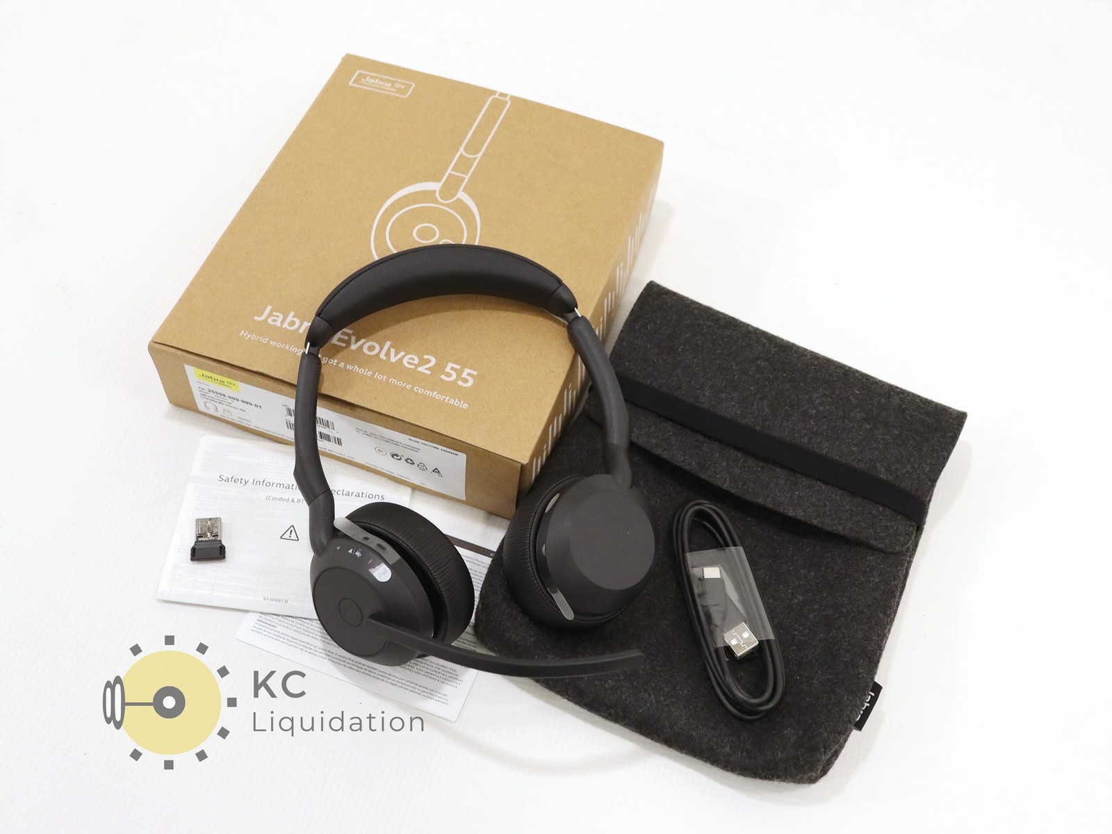 Jabra GN Evolve2 55 Bluetooth Hybrid Headset 25599-999-999-01 HSC170W