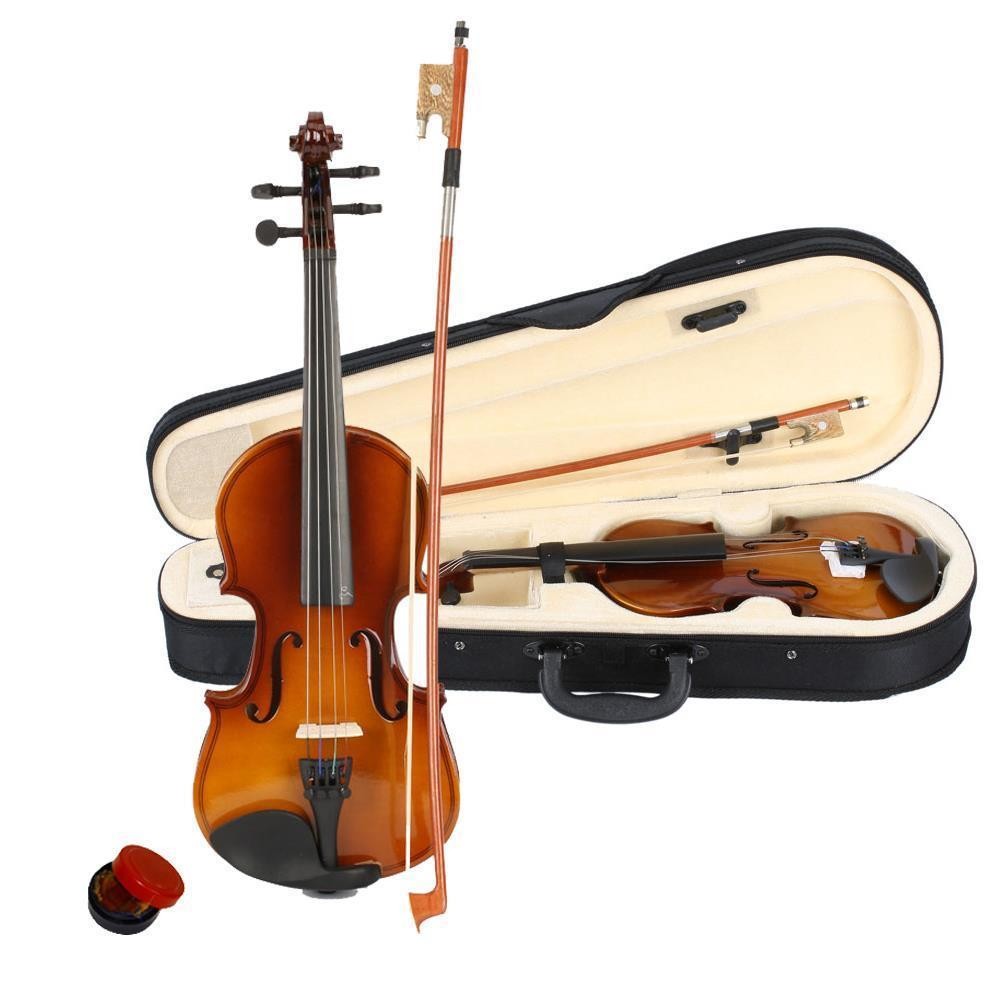 1/2 Practice Right Handed Acoustic Violin Basswood with Black Case