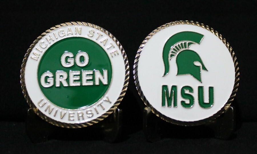 MICHIGAN STATE COLLEGIATE COLLEGE COLLECTIBLE CHALLENGE COIN