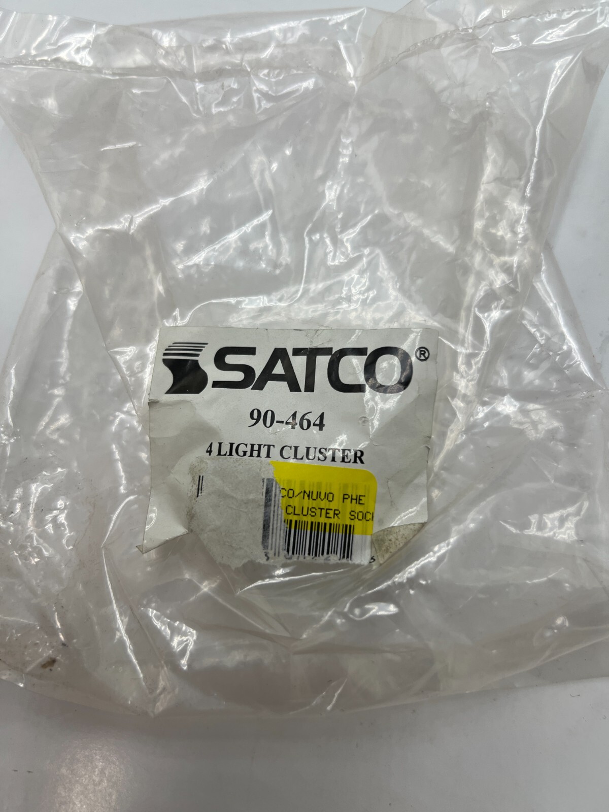 (QTY 4) SATCO 4 Light Cluster Phenolic Socket 1/8 IP Threaded Top Bracket 90-464