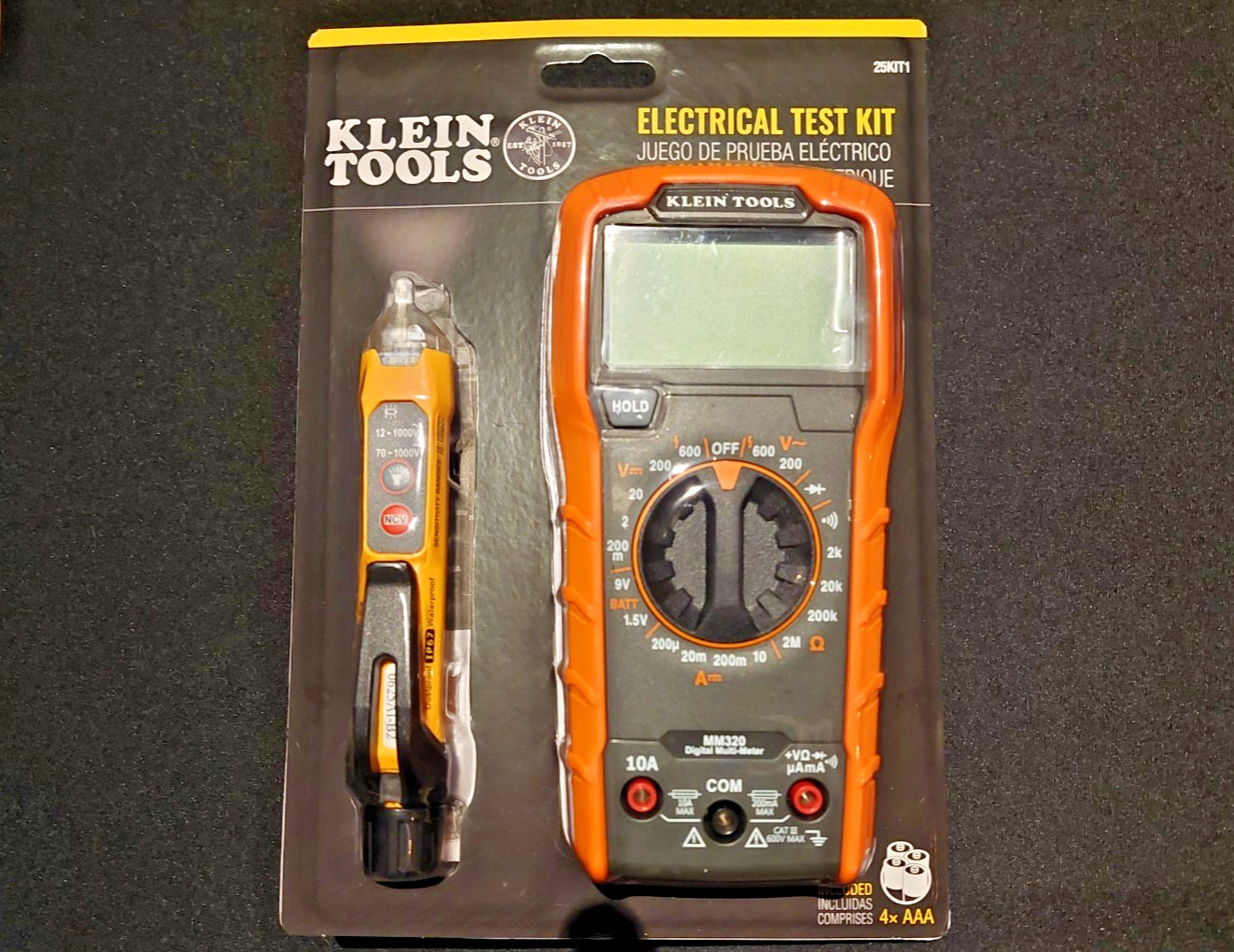 Legendary Klein Tools Multimeter plus Non-Contact Voltage Tester Kit #25KIT1 New