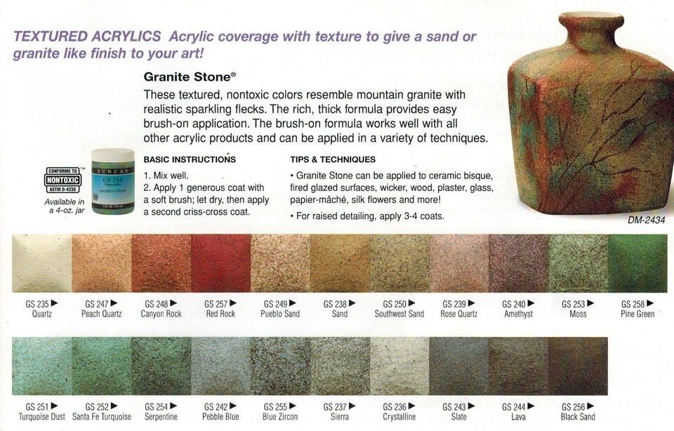 Duncan Granite Stone "GS" No-Fire Ceramic Paint/Stain  2 oz.
