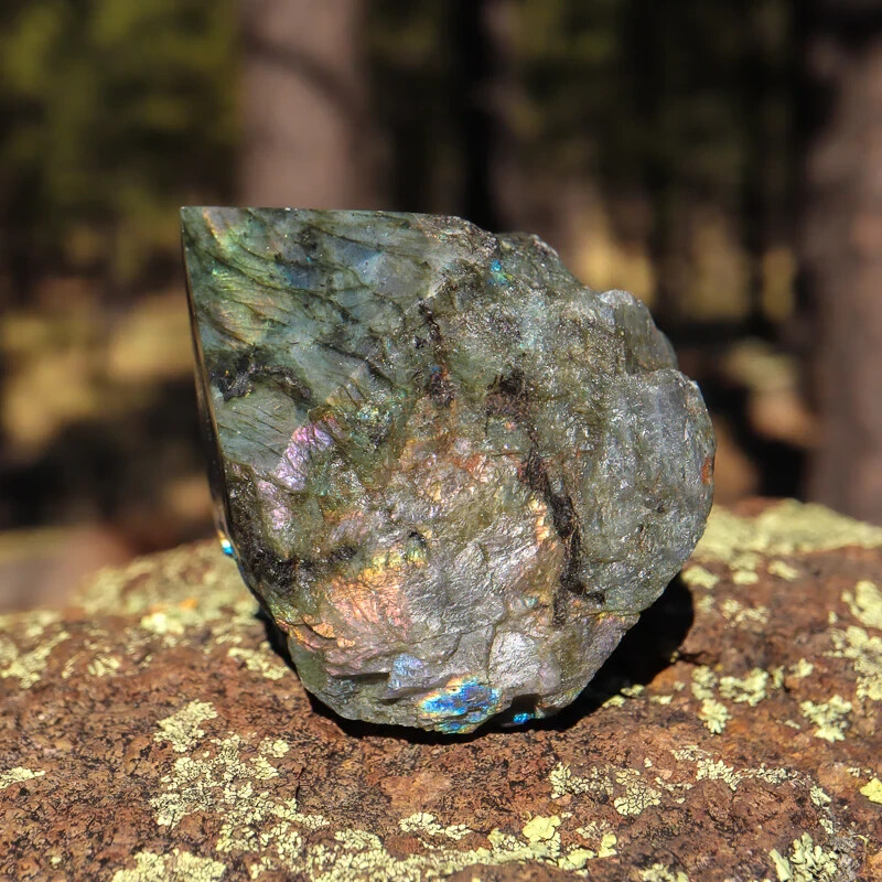 Labradorite Stone Round Coffee Table Top Unique Crystal Healing Countertops