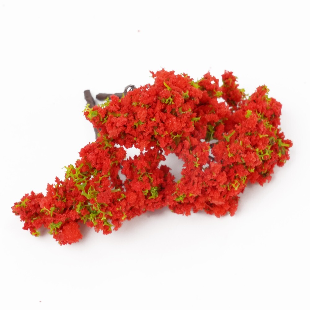 10X Red Flowers Model Trees Model Train Diorama Garden Scenery 4cm Flower Tree