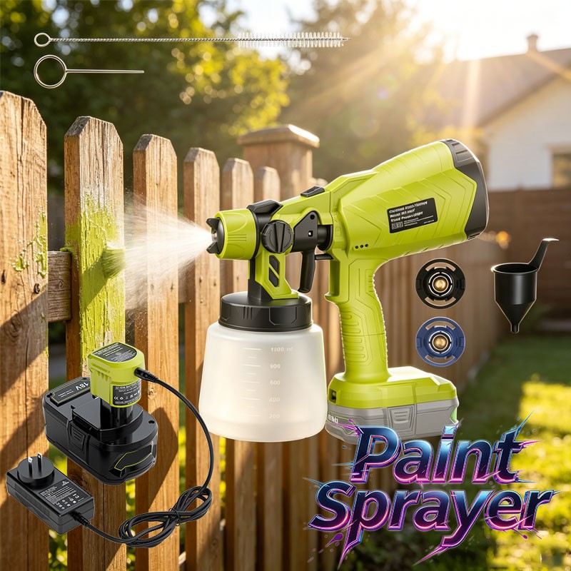 For Ryobi 18V ONE Paint Sprayer P108 P107 HVLP Spray Gun For Fence Cabinet Kit