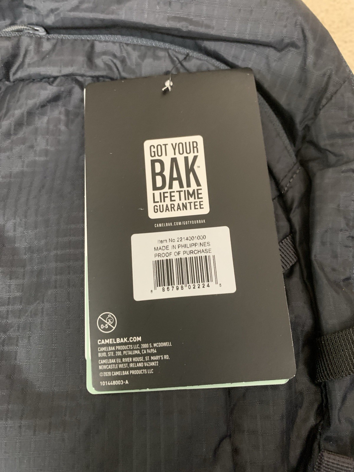 NEW Camelbak Black Cloud Walker 18 Backpack *Unused 2.5l Hydration Bladder