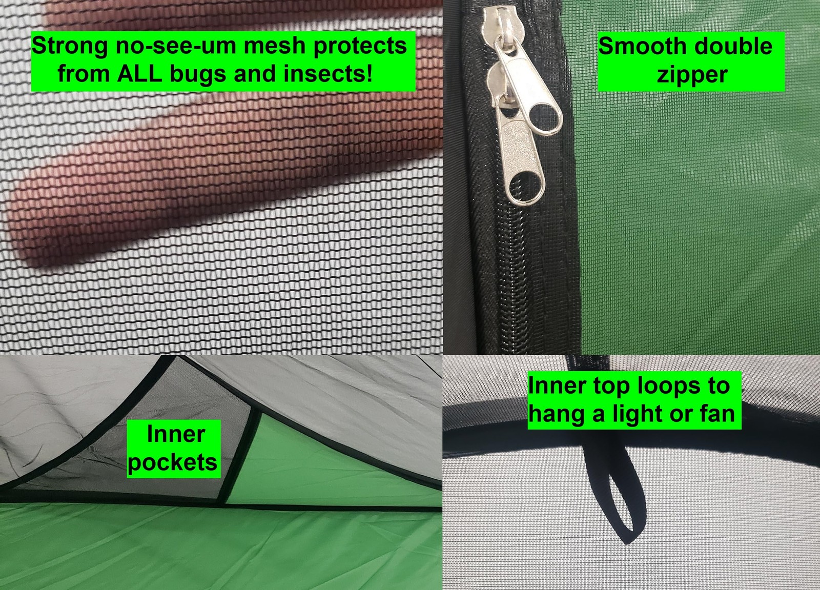 SANSBUG Mosquito Tent Instant Pop up Strong Mesh Poly Floor
