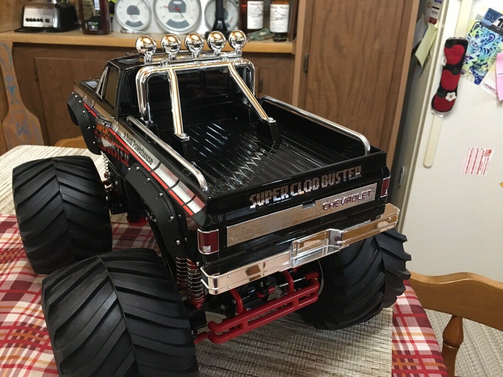 Pair Aluminum Side Trunk Bed Rail Bar Tamiya 1/10 Super Clodbuster Pickup Truck