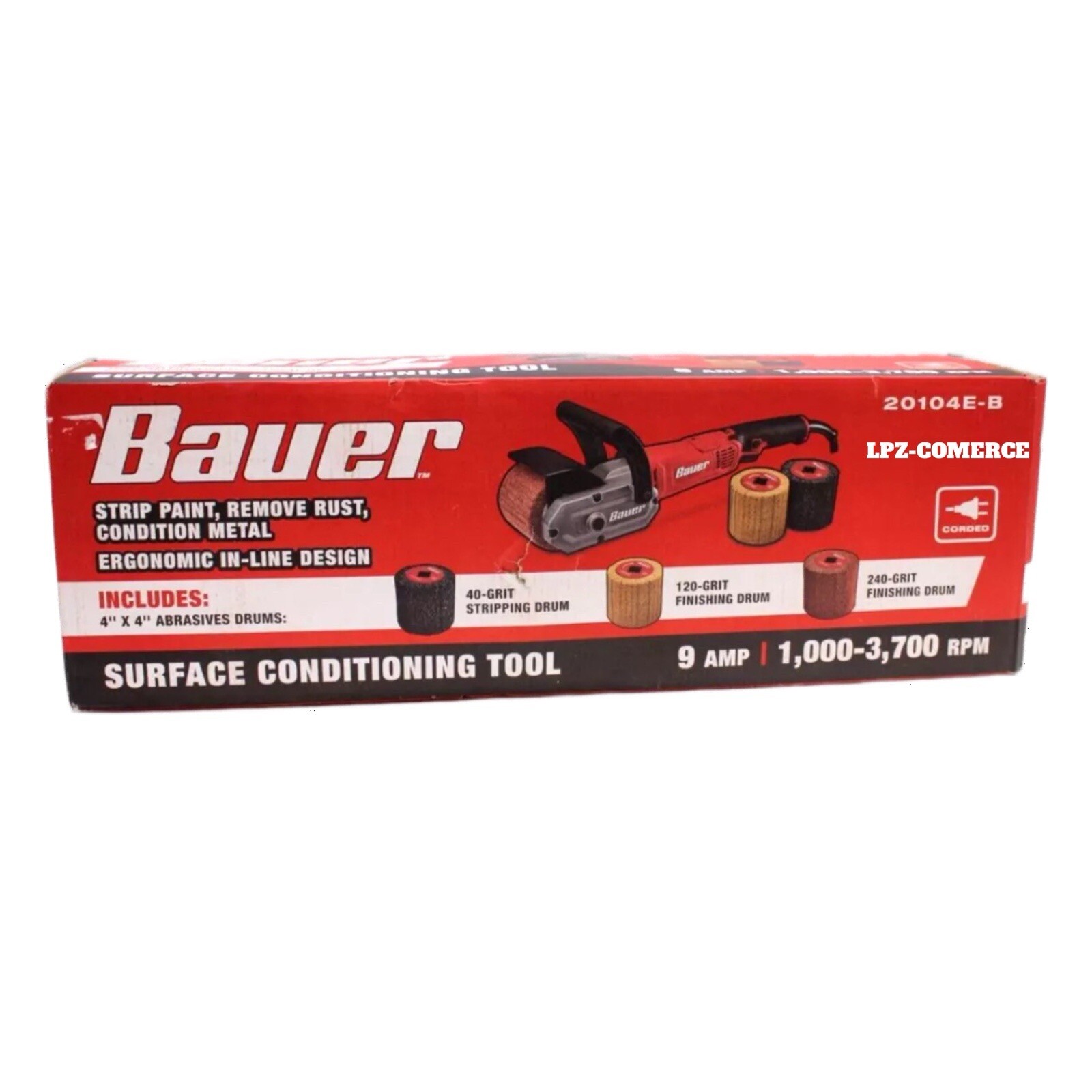 Bauer Surface Conditioning Tool 3700 RPM 9 AMP Motor