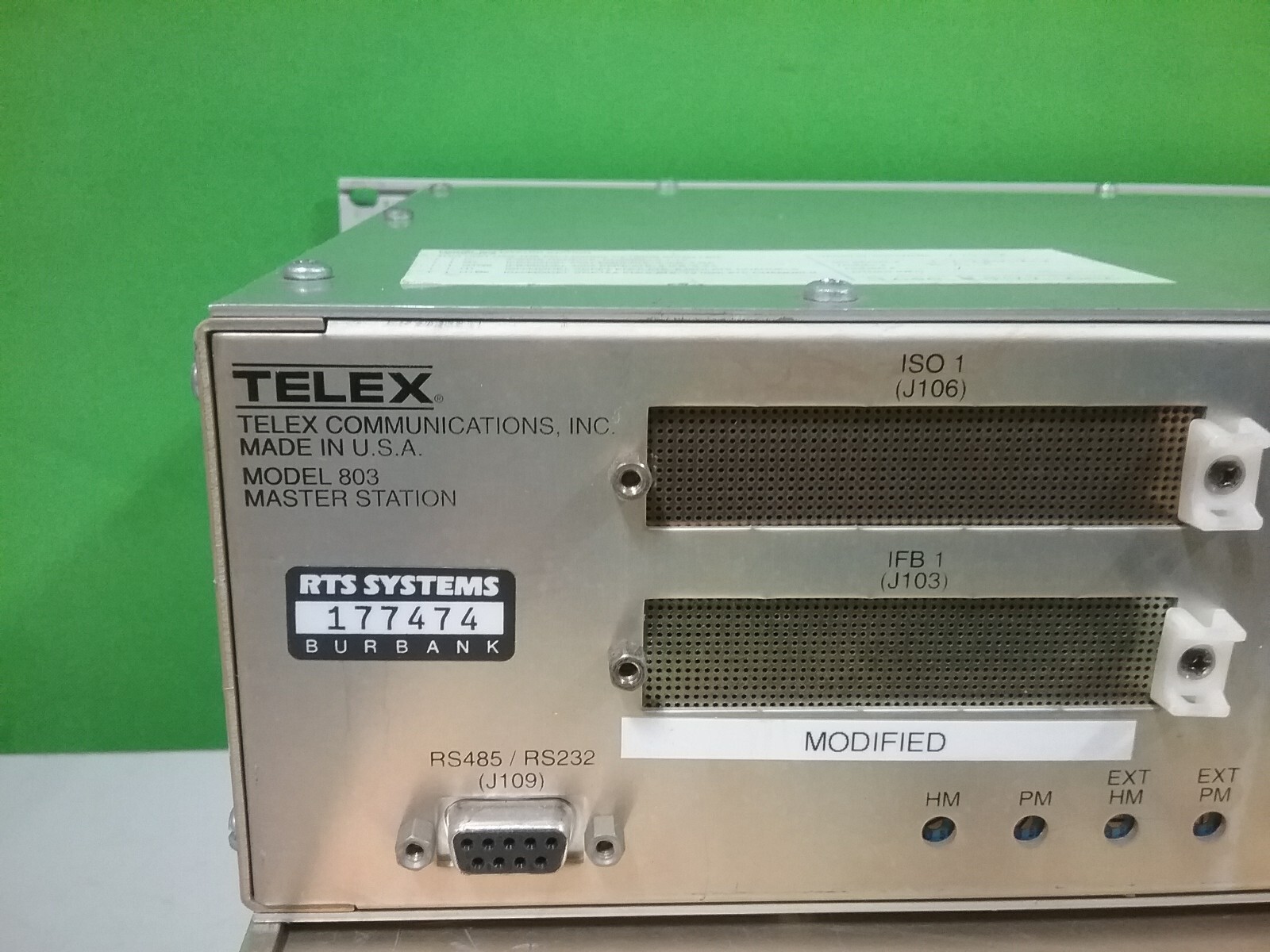 Telex RTS 803 Master Station + RTS 862 Intercom System Interconnect
