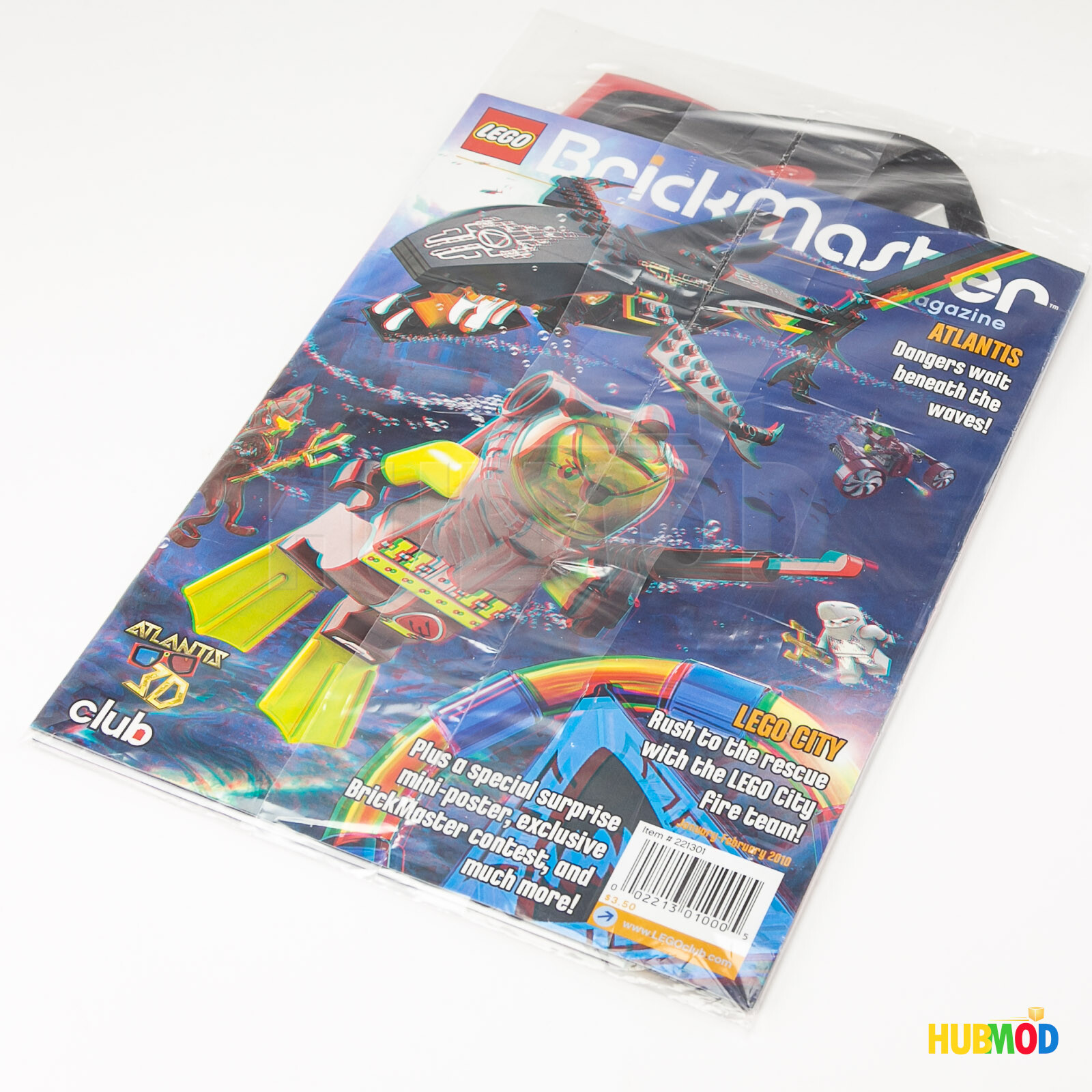 LEGO Brickmaster Atlantis Bionicle 6 Magazine Jan-Feb 2010 w/ 3D Glasses RARE!!