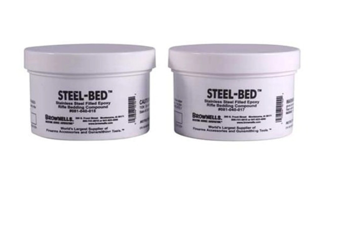 Brownells Steel Bed 16oz Kit Bedding Compound Resin 8oz Hardener 8oz Gunsmith