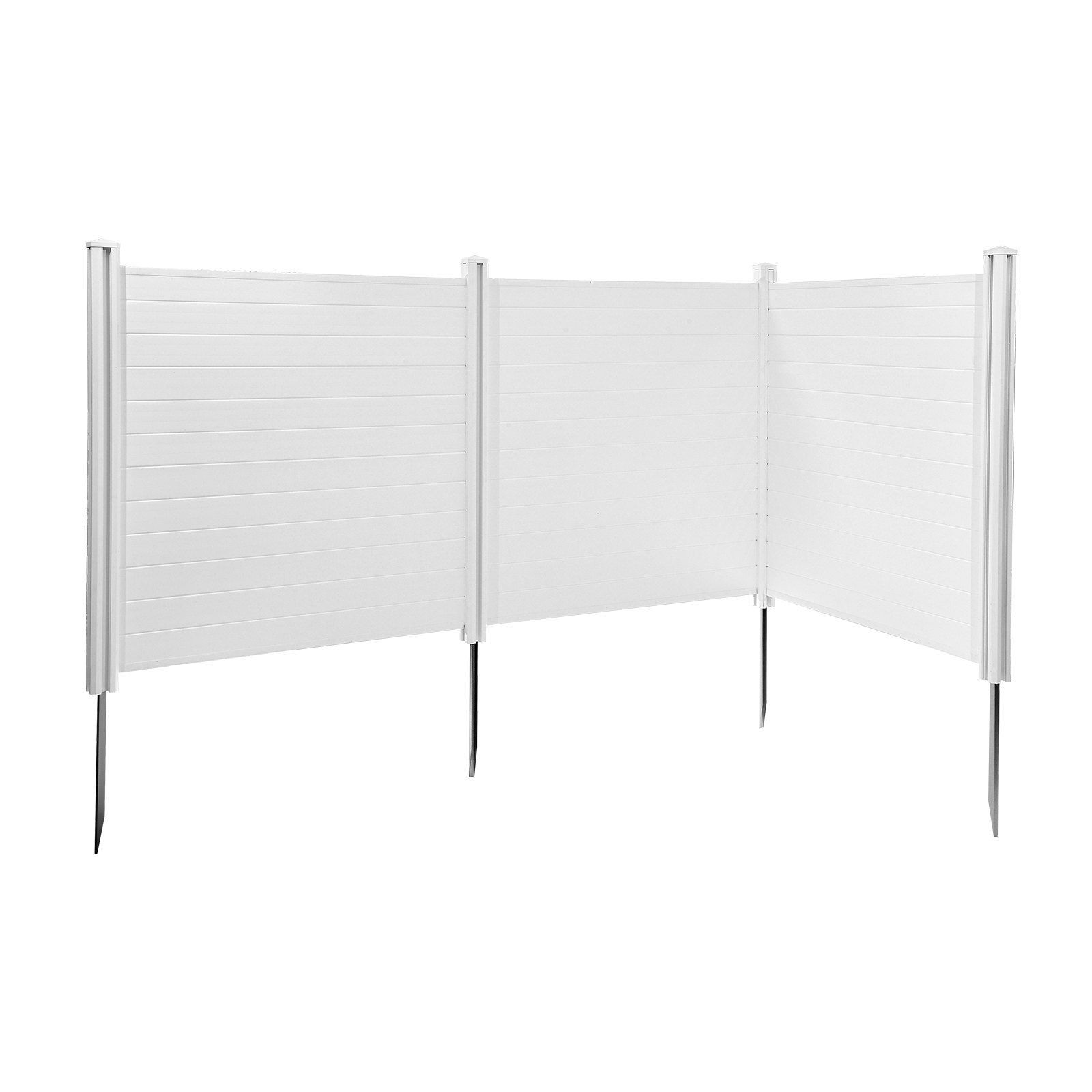 3-Pc Horizontal Vinyl Privacy Screen for A/C, Trash & Pool Equipment