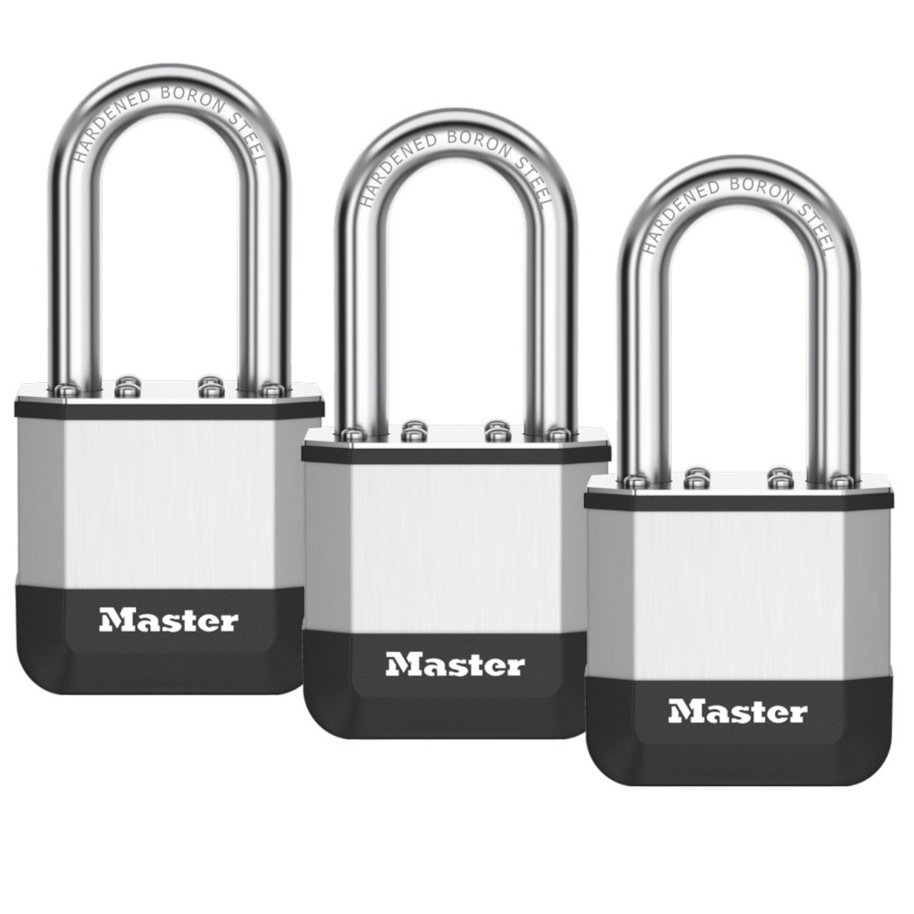 Master Lock Elite Padlock 44mm LS KA Triple Pack
