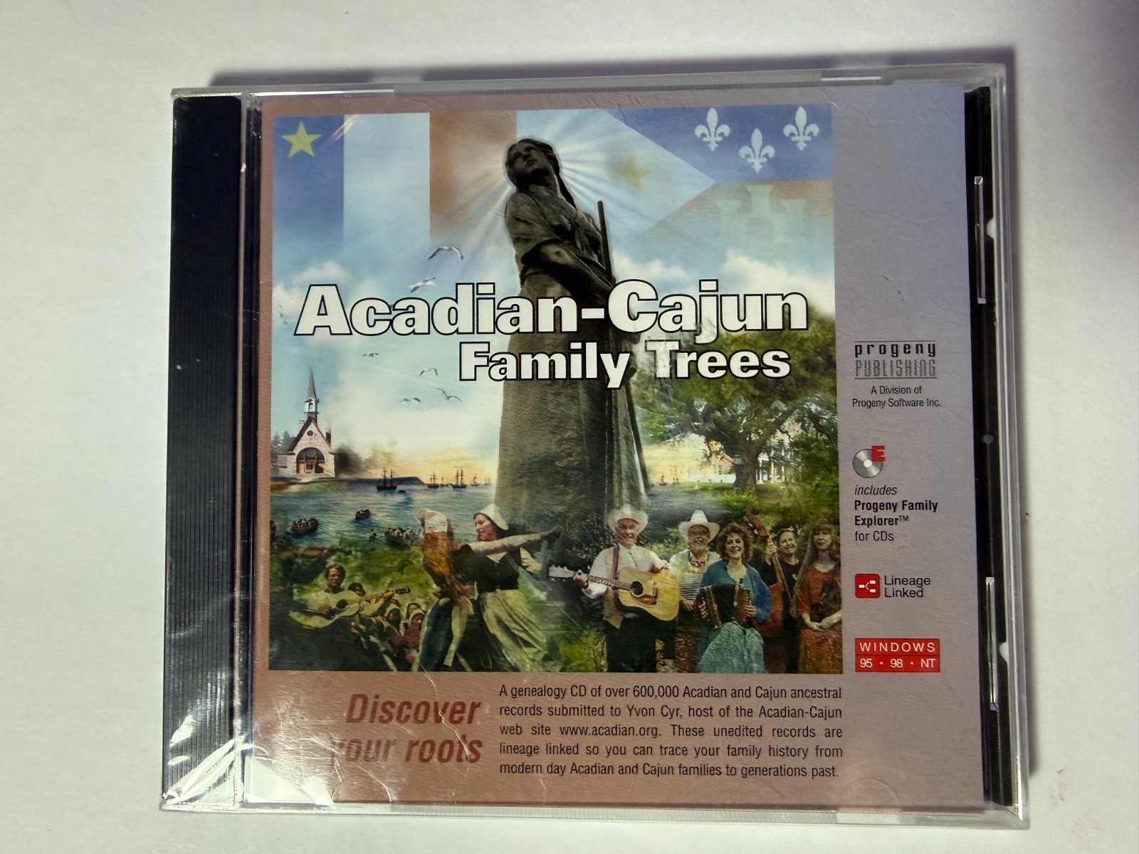ACADIAN-CAJUN FAMILY TREES PC CD By Yvon Cyr ** NEW SEALED ** MINT