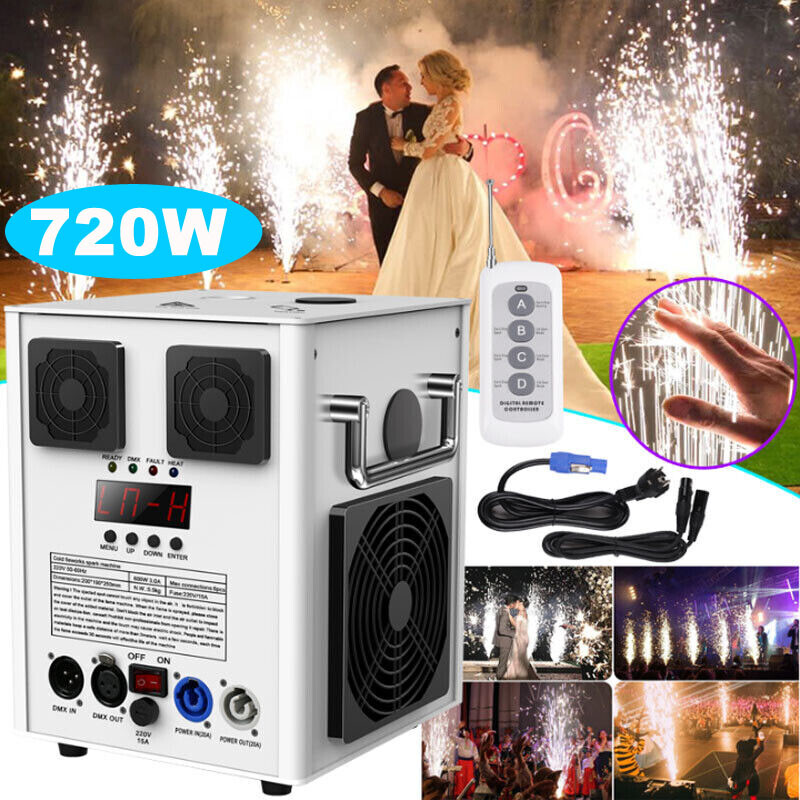 700W Cold Spark Machine Stage Effect DMX Firework Machine DJ Event Party Wedding