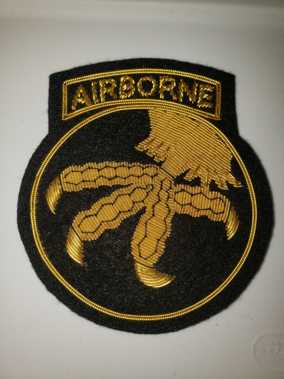 K0159 WW2 US Army 17th Airborne Drivision Bullion R24B