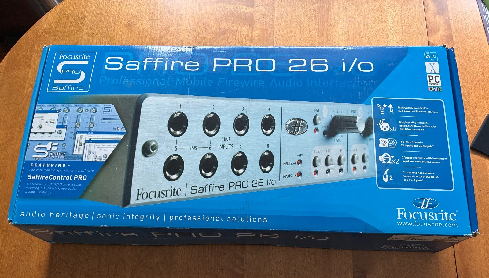 Saffire PRO 26 i/o Multi-channel Firewire Audio Interface - New In Box