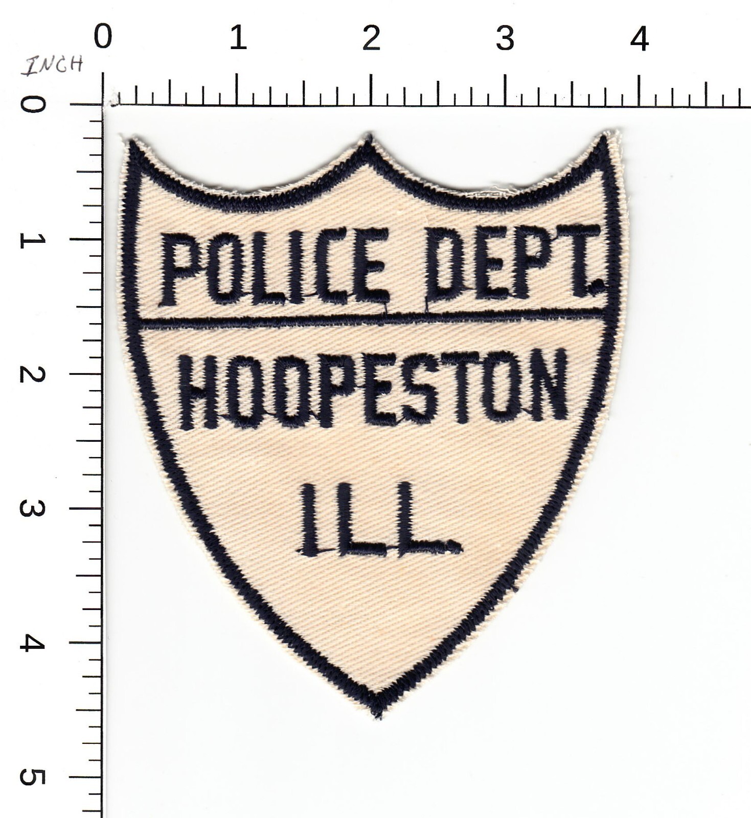 HOOPESTON (VINTAGE ORIGINAL CC BACKING) ILLINOIS POLICE COLLECTIBLE PATCH