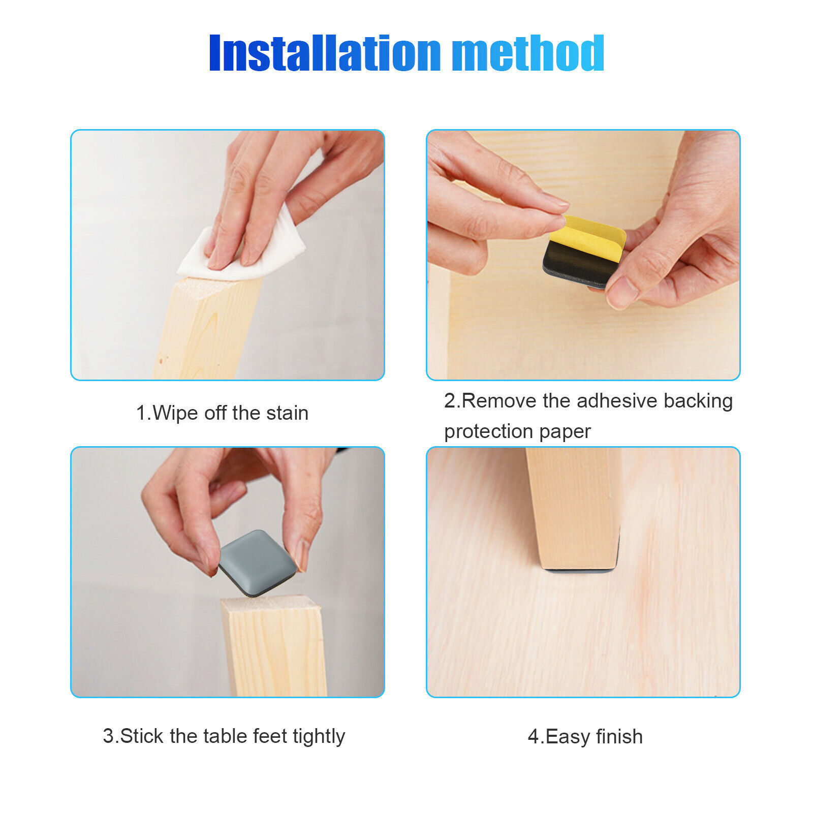 20Pcs Chair Table Leg Feet Pads Glides Sliders Furniture Floor Protectors Mat