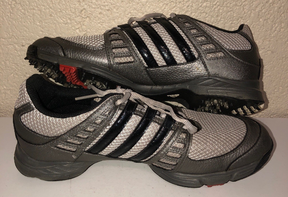 Adidas Mens Gray Lace Up Golf Shoes Size 8