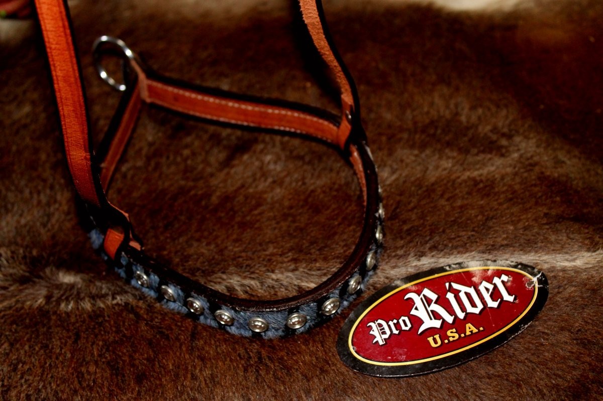 Horse Show Bridle Western Leather Barrel Racing Tack Rodeo Noseband  99141