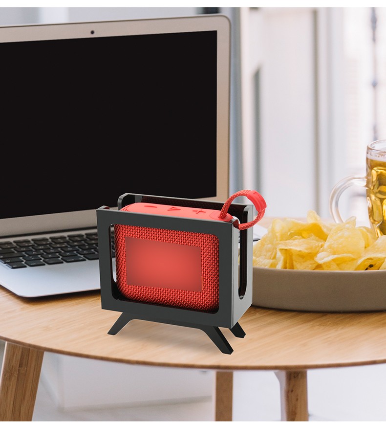 Acrylic Retro TV Desktop Mount Stand Bracket for JBL GO3 GO4 Bluetooth Speaker