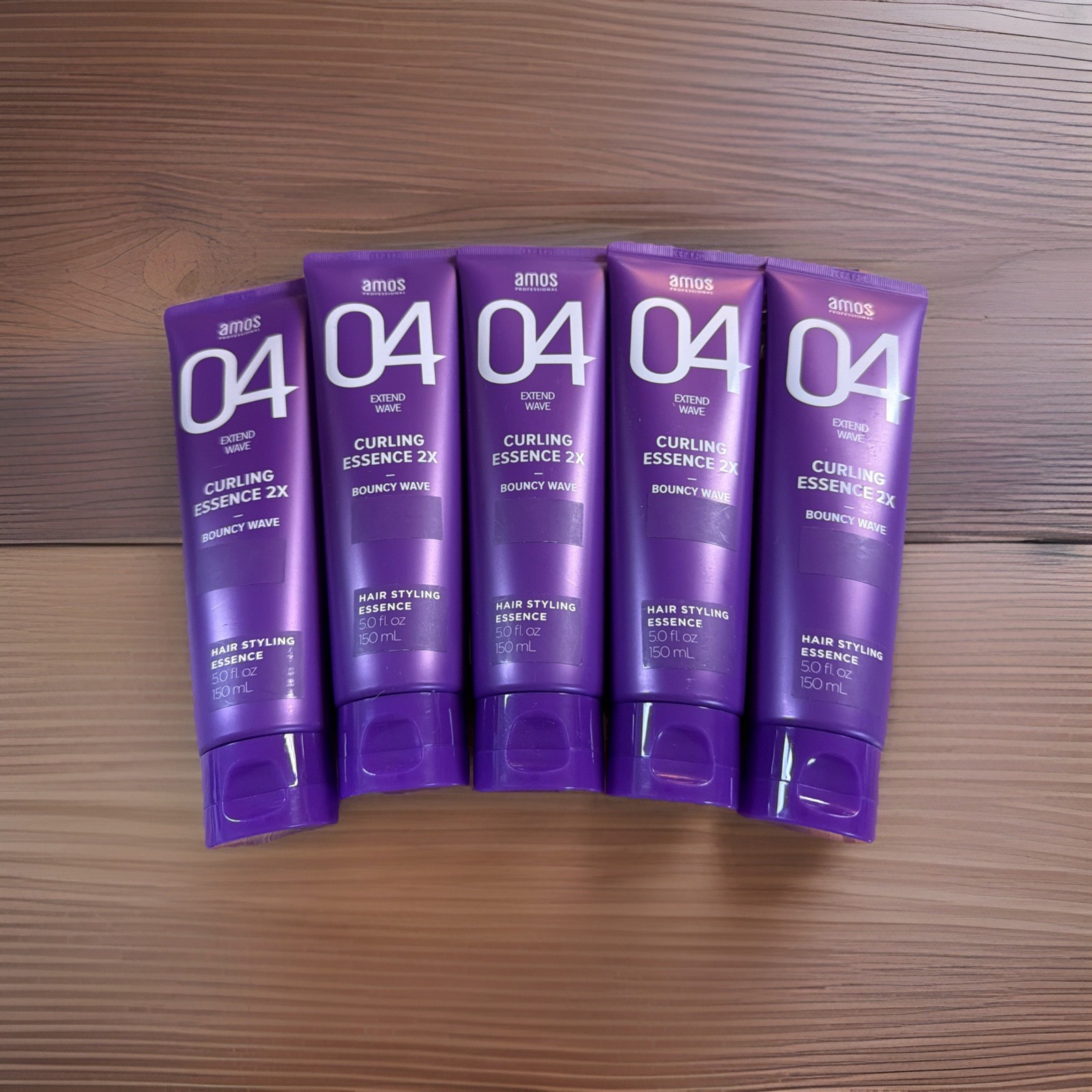LOT OF 5 - Amos 04 Curling Hair Essence2X Extend Bouncy Wave 5oz/150ml Exp 09/27