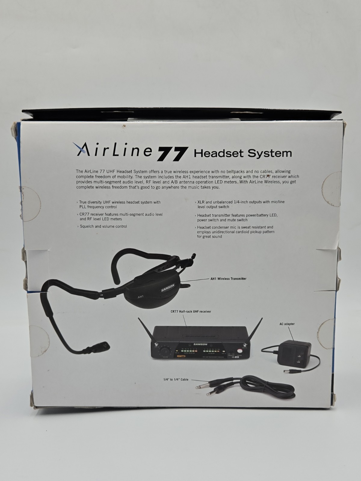 Samson AirLine 77 Wireless Headset Microphone & Receiver System *NOB"