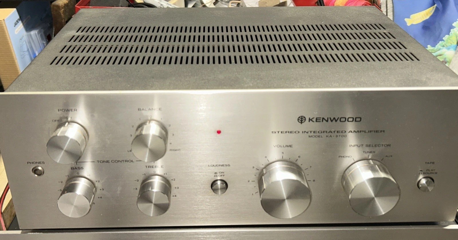 Vintage Kenwood KA-3700 Stereo Integrated Amplifier – Silver Face – 1970s
