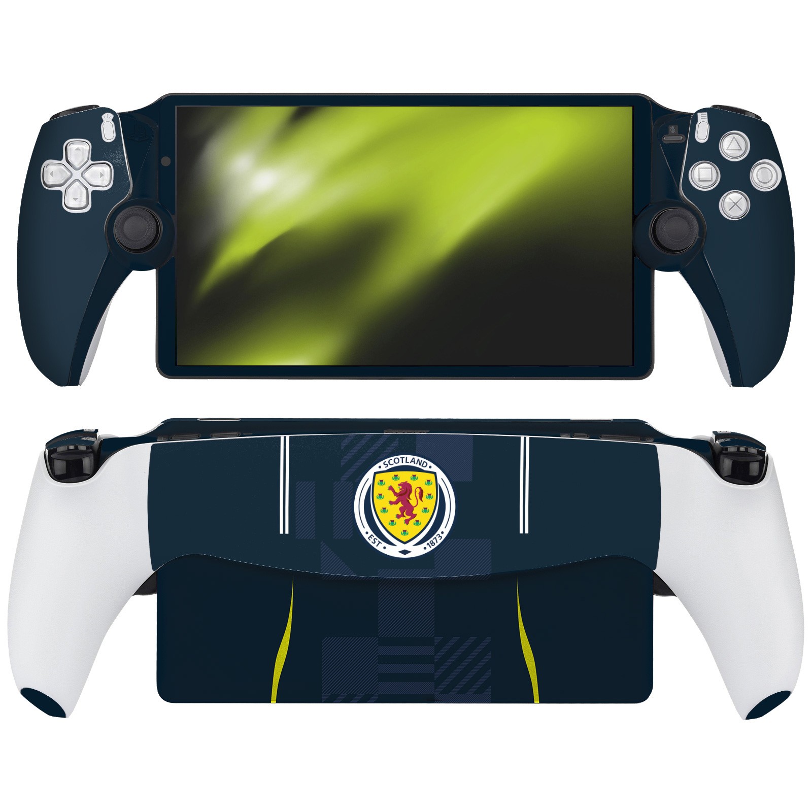 SCOTLAND NATIONAL FOOTBALL TEAM 2024/25 KITS VINYL SKIN DECAL FOR PS5 PS PORTAL