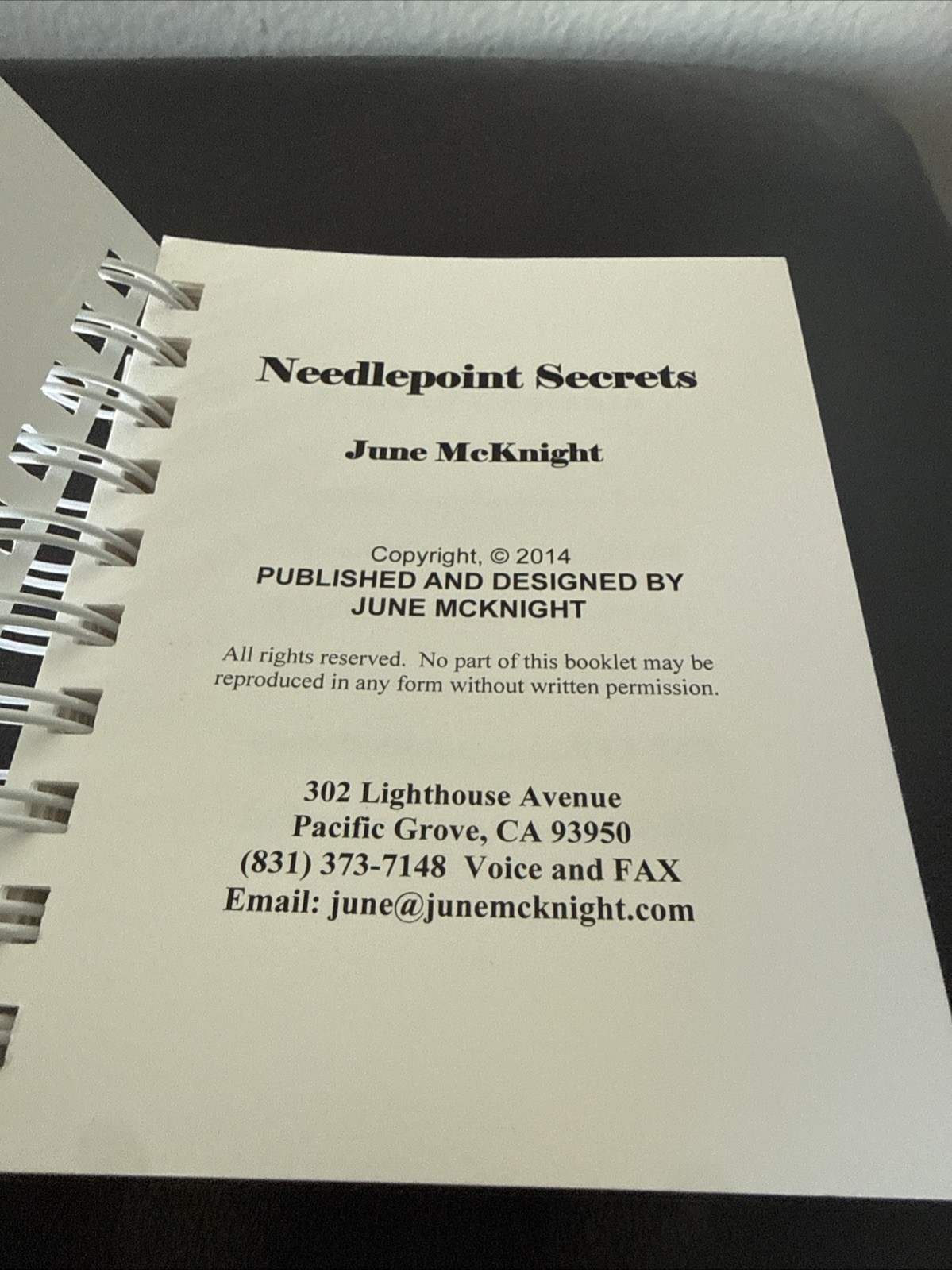 Needlepoint Secrets June McKnight Book