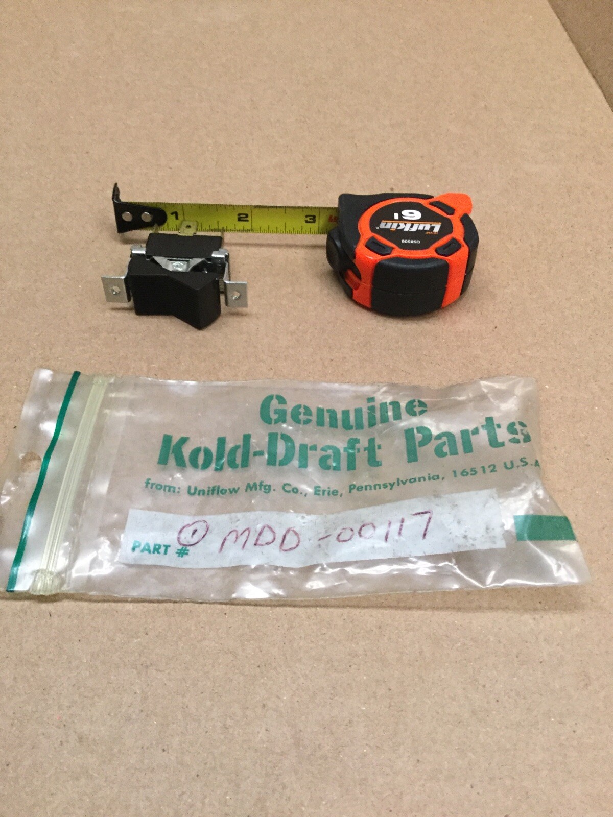 Kold Draft Ice.unit Part P/n MDD -00117 Rocker Switch