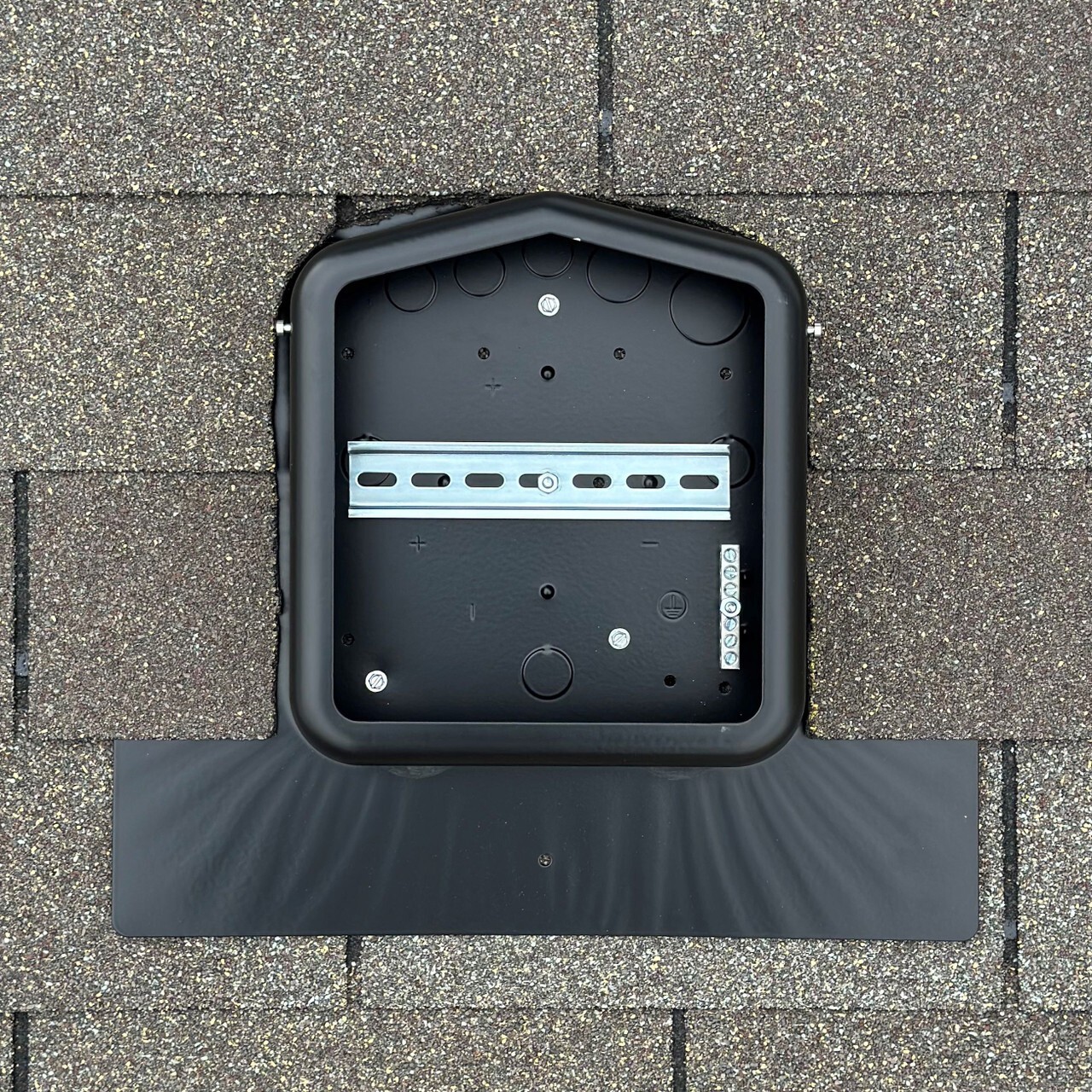 SolaDeck 0999-5B Flashed PV Junction Box 1000V for Composition/Cedar Roofs