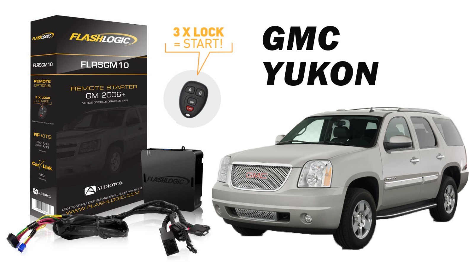 Flashlogic Remote Start for 2007 GMC Yukon V8 w/Plug & Play Harness