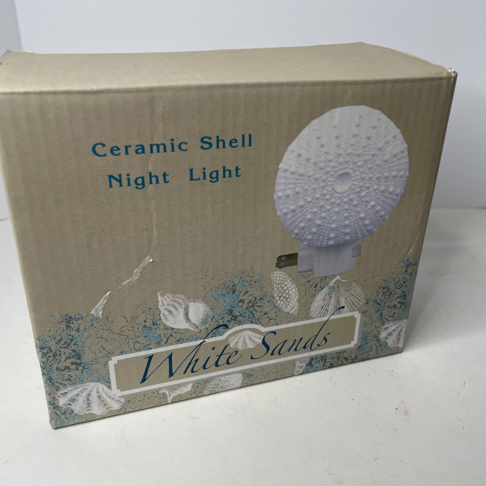 Cracker Barrel White Sands Ceramic Shell Night Light NEW OPEN BOX
