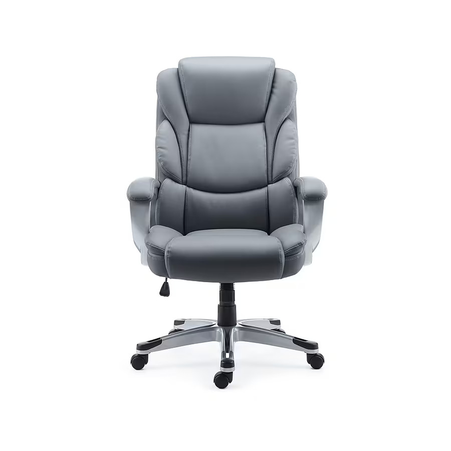Staples Mcallum Fixed Ergonomic Faux Leather Swivel Managers Chair,...