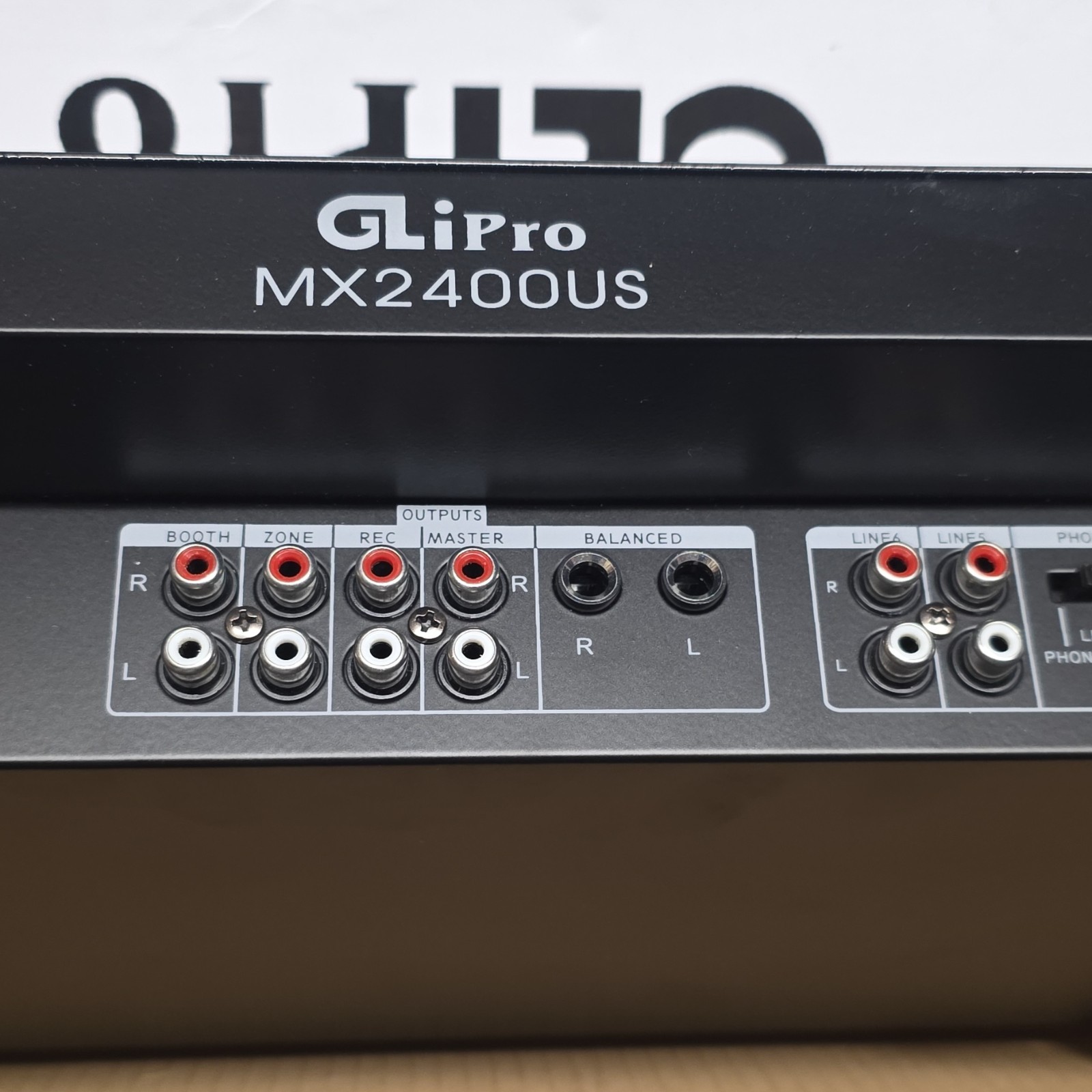 GLiPro MX2400US Rack-Mount DJ Mixer, 4-Channel, USB/SD, DSP Effects
