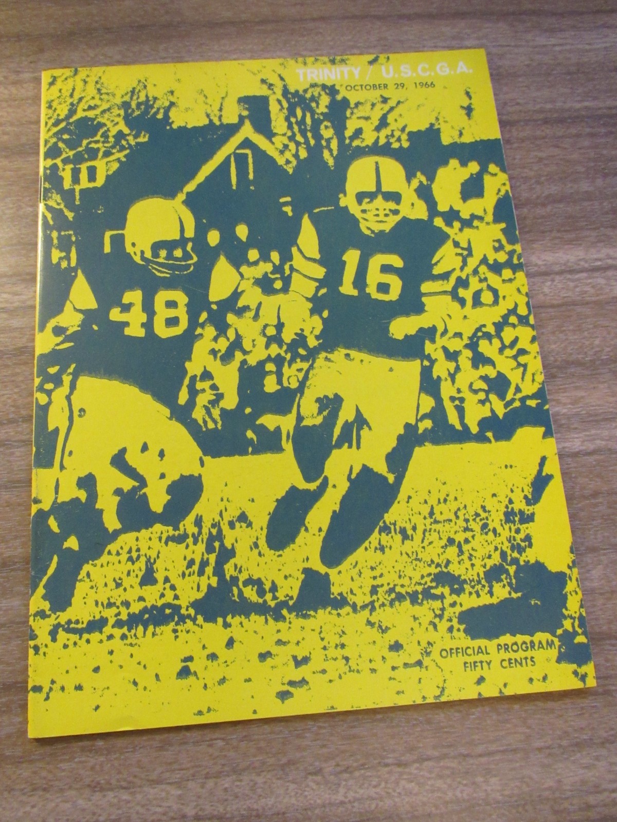1966 Football Program Trinity Hilltoppers vs. US Coast Guard