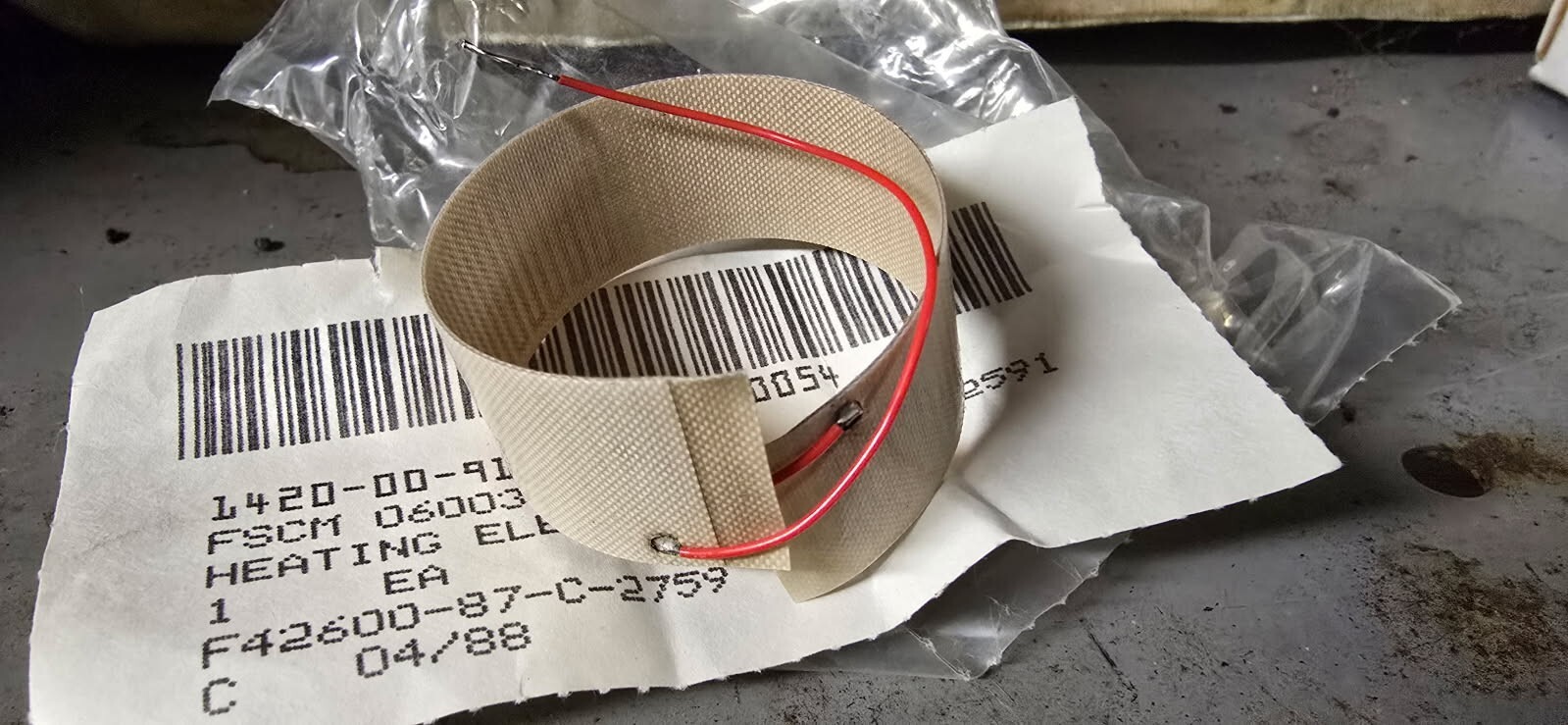 M.S.I HEATING ELEMENT 102591 4520-00-919-0054