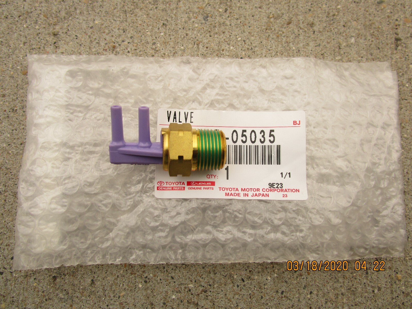 78 - 80 TOYOTA CRESSIDA 2.6L BIMETAL VACUUM SWITCHING VALVE BVSV OEM NEW